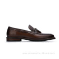 Business Casual Shoes Slip on Mens Loafers Leather